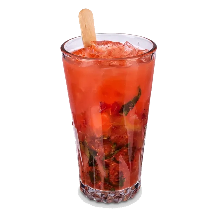Strawberry and Basil Caipirinha