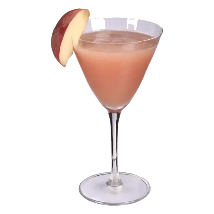 Peach and Basil Vodkatini
