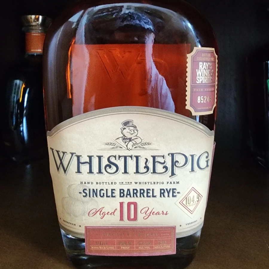 Whistlepig Single Barrel Rye 10 yr Bottled for Rays Wine &Spirits Rare release 16yr aged