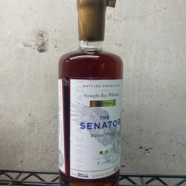The Senator Barrel Proof Rye 2021 Lukas Pick