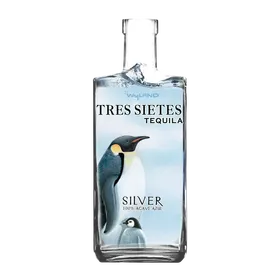 Tres Sietes Silver Tequila Penguin Label