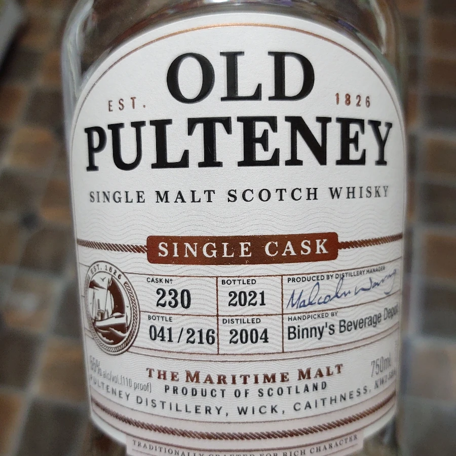 Old Pulteney 17 year single cask