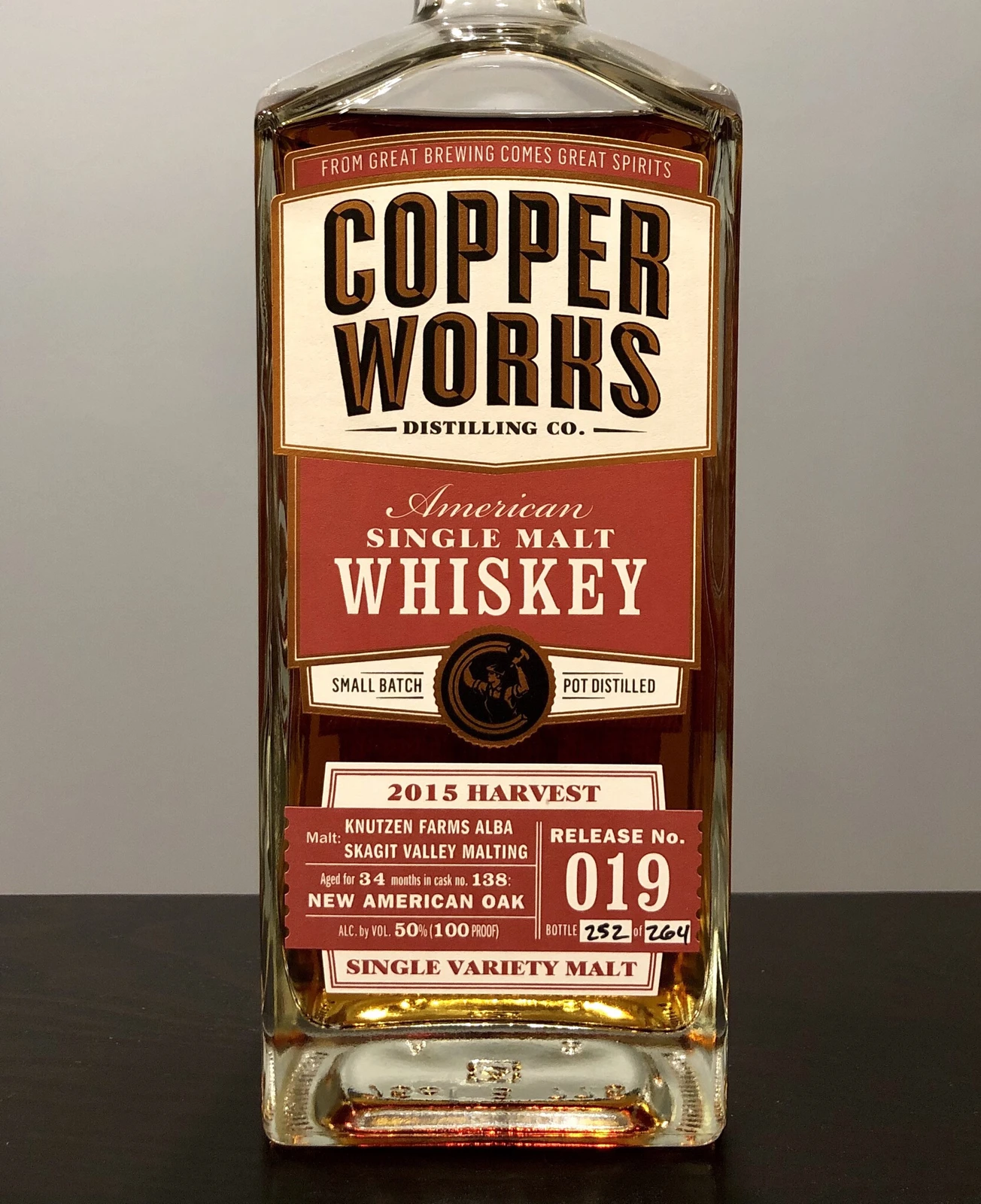 Copperworks American Single Malt (Release No. 019)