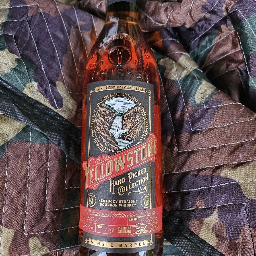 Yellowstone Hand Picked Collection Single Barrel Bottoms Up Bourbon and Banter