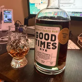 Good Times Rye Double Oaked MAR NCF Barrel Strength Single Barrel Straight Rye Whiskey Finished In New Char American White Oak, Madeira, Apricot Brandy, And Rum Barrels (Whiskey Thief Distilling Company Barrel Selection Gift Shop Exclusive Barrel # 306)