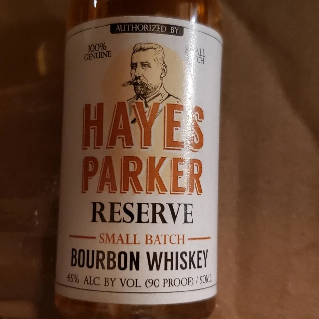 HAYES PARKER RESERVE SMALL BATCH BOURBON WHISKEY