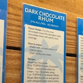 Topper's Rhum Dark Chocolate