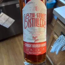 18th Street Distillery Straight Bourbon Whiskey (Single Barrel # 18-0002 - Papa Joe's)