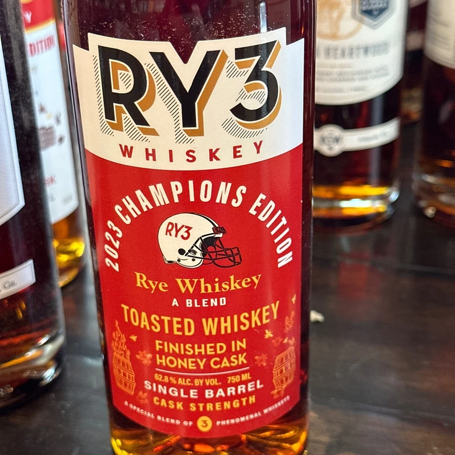 RY3 Whiskey 2023 Champions Edition Rye Whiskey a Blend