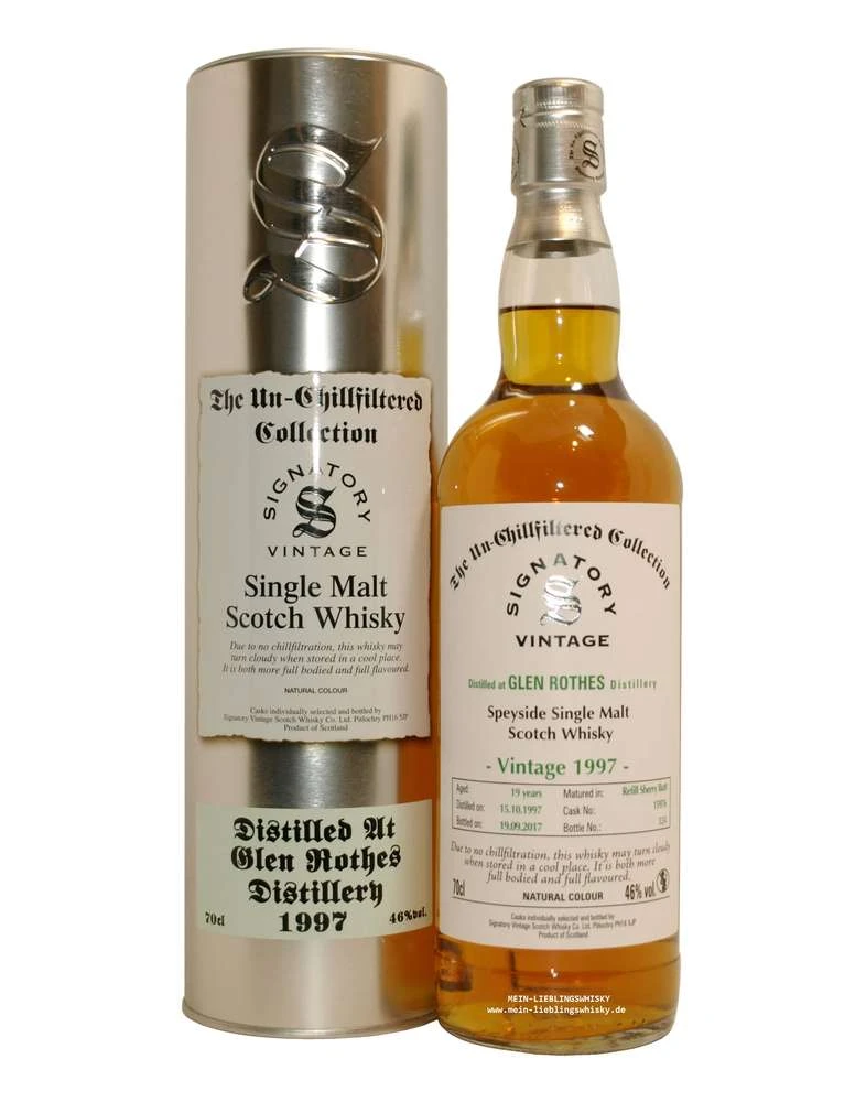 Glenrothes 1997 19 Year Un-Chillfiltered Collection (Signatory)