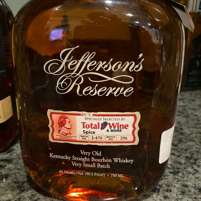 Jefferson's Reserve Very Old Bourbon Batch J-470 (Total Wine)