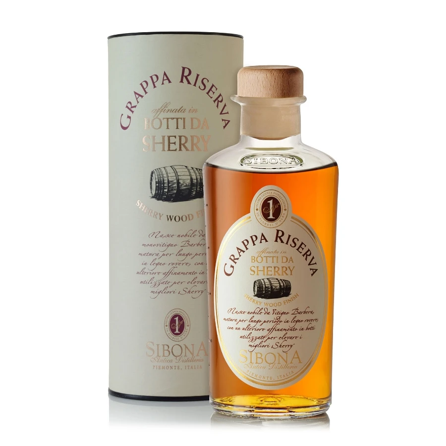 Sibona Grappa Riserva di Barbera Sherry Wood Finish
