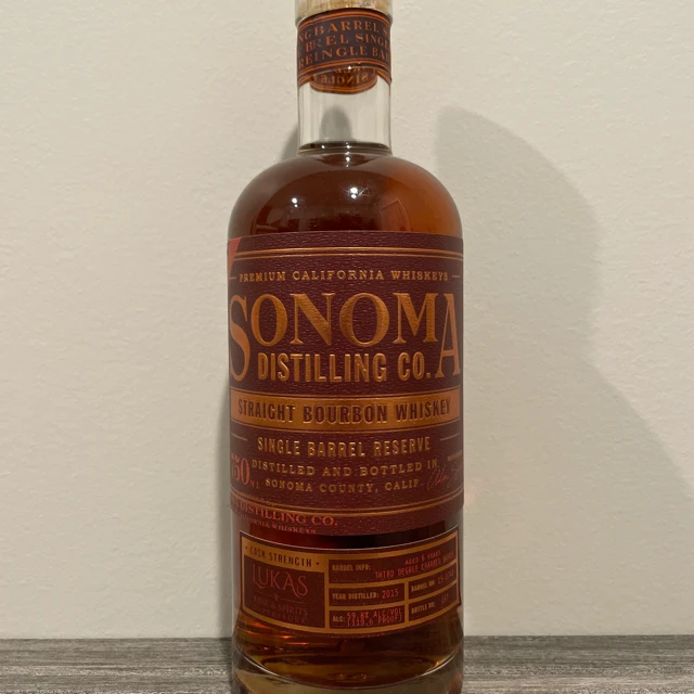 Sonoma Distilling Co. Straight Bourbon Whiskey Single Barrel Reserve (Lukas Wine & Spirits Superstore)