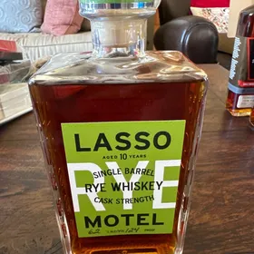 Lasso Motel Single Barrel Cask Strength Rye Whiskey Aged 10 Years