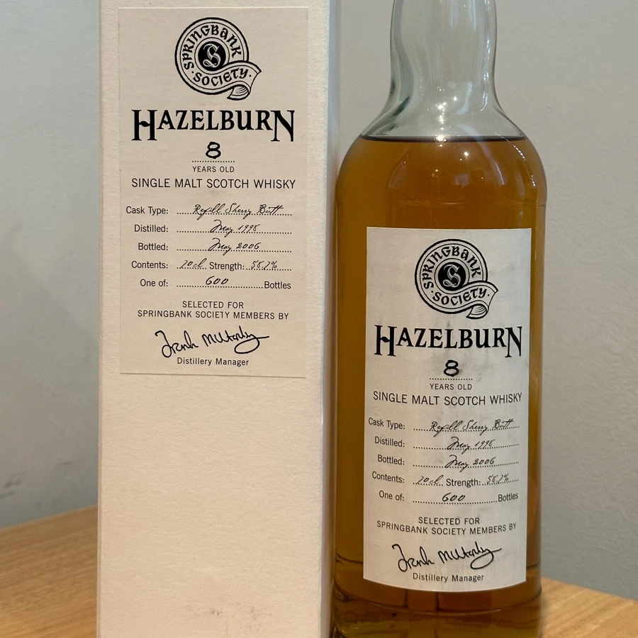 Hazelburn 8 Springbank Society May 2006