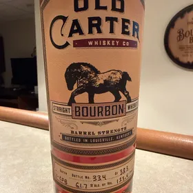 Old Carter Straight Bourbon Whiskey - Very Small Batch - Barrel Strength