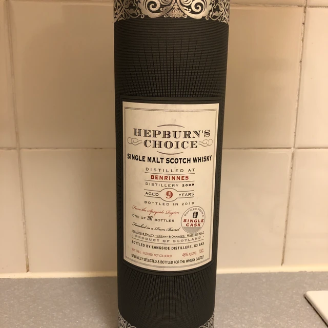 Hepburn's Choice Benrinnes 9 year old