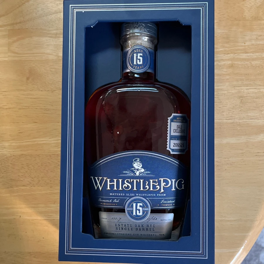 Whistlepig 15 Year Estate Oak Rye Single Barrel OHLQ Exclusive Barrel 206526