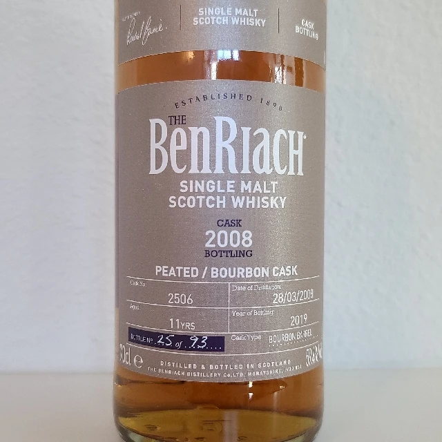 BenRiach 2008 Peated Bourbon Cask