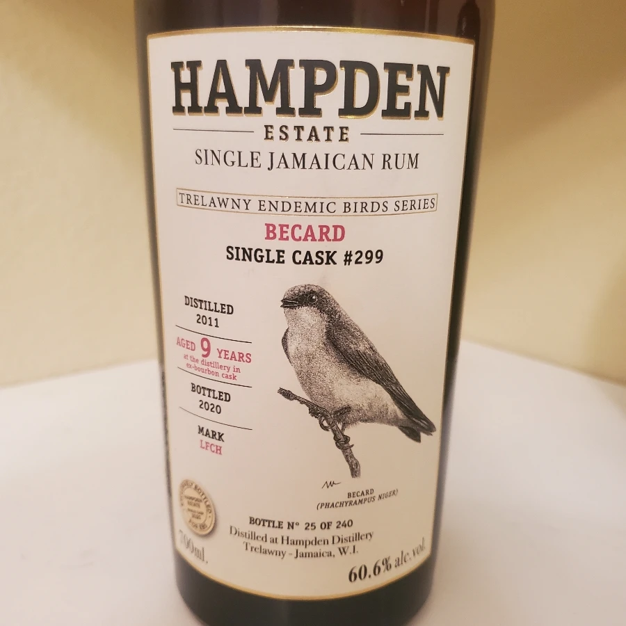Hampden Estate 2011 LFCH Trelawny Endemic Bird Series Becard Single Cask #299