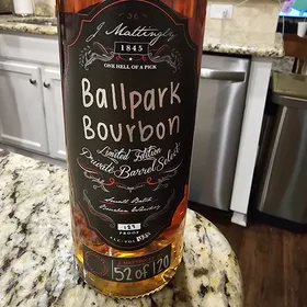 J Mattingly 1845 Ballpark Bourbon Limited Edition Private Barrel Select Small Batch