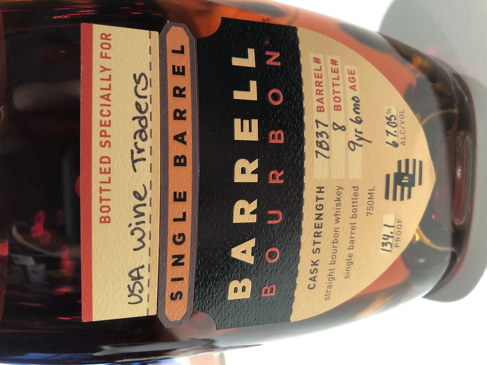 Barrell Bourbon Single Barrel #7B37 (USA Wine Traders)