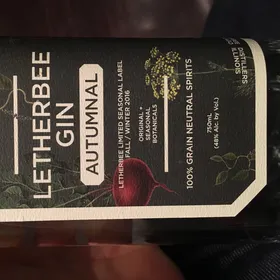 Letherbee Gin Autumnal 2016