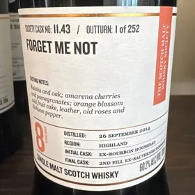 SMWS 11.43 Forget Me Not (Tomatin)