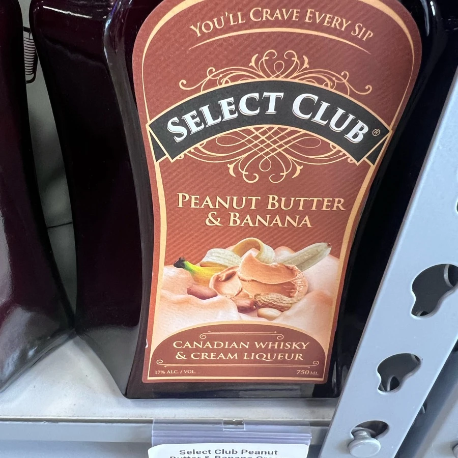 Select Club Peanut Butter & Banana Canadian Whiskey & Cream Liquor