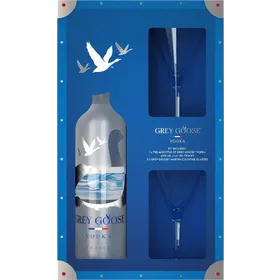 Grey Goose W Two Glasses