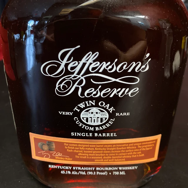 Jefferson's Reserve Single Barrel Revival 1869 Barrel Pick