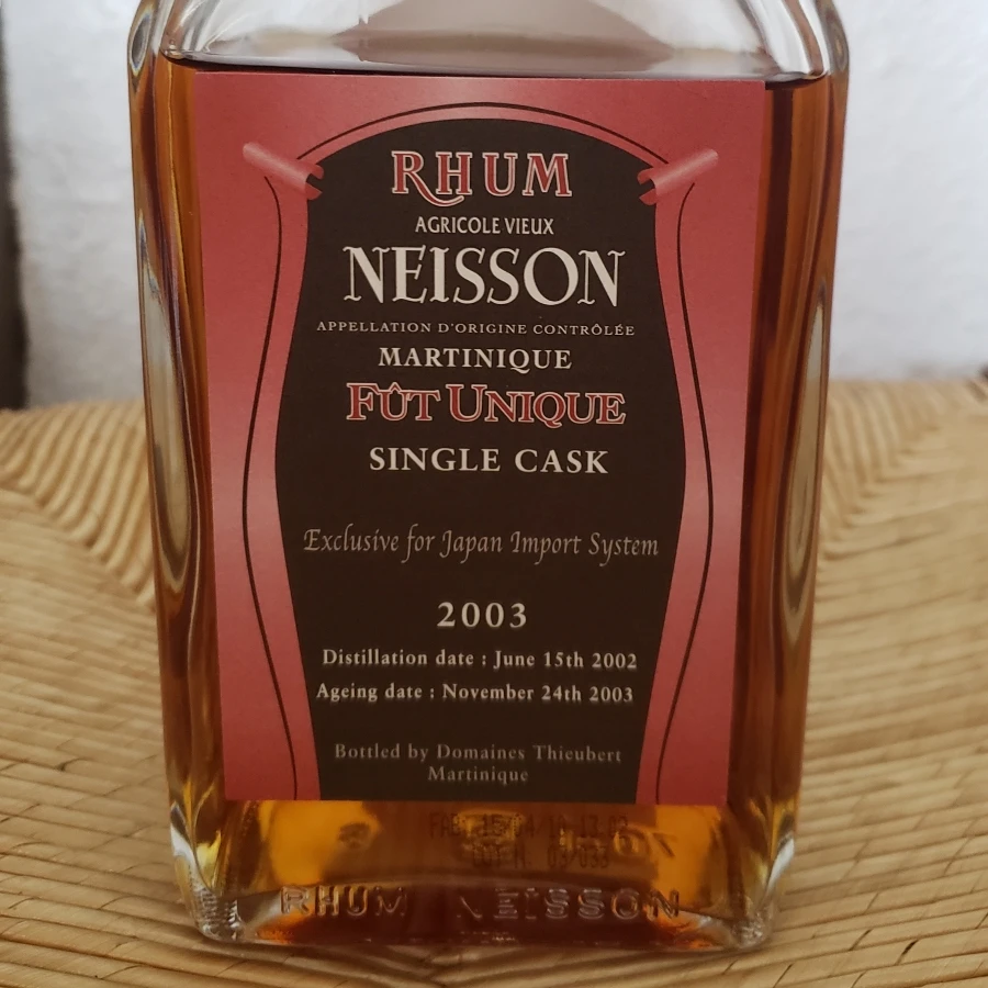 Neisson Fût Unique Single Cask 2003 for Japan Import