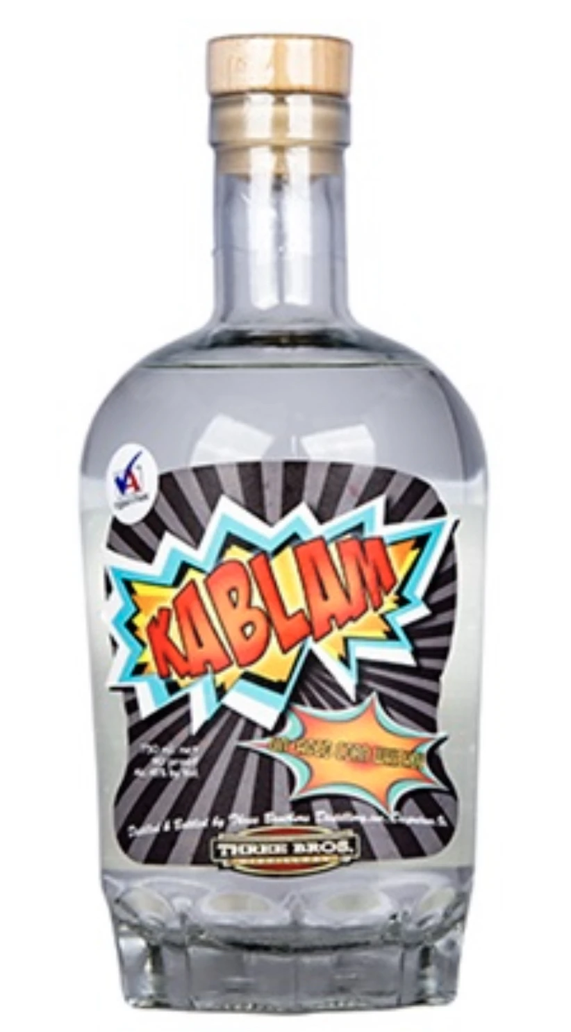 Kablam un-aged corn whiskey