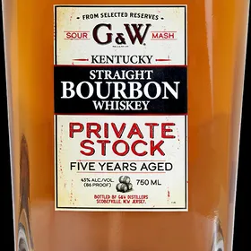 G&W Private Stock Kentucky Straight Bourbon Whiskey