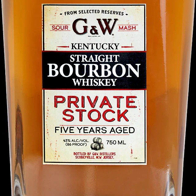 G&W Private Stock Kentucky Straight Bourbon Whiskey