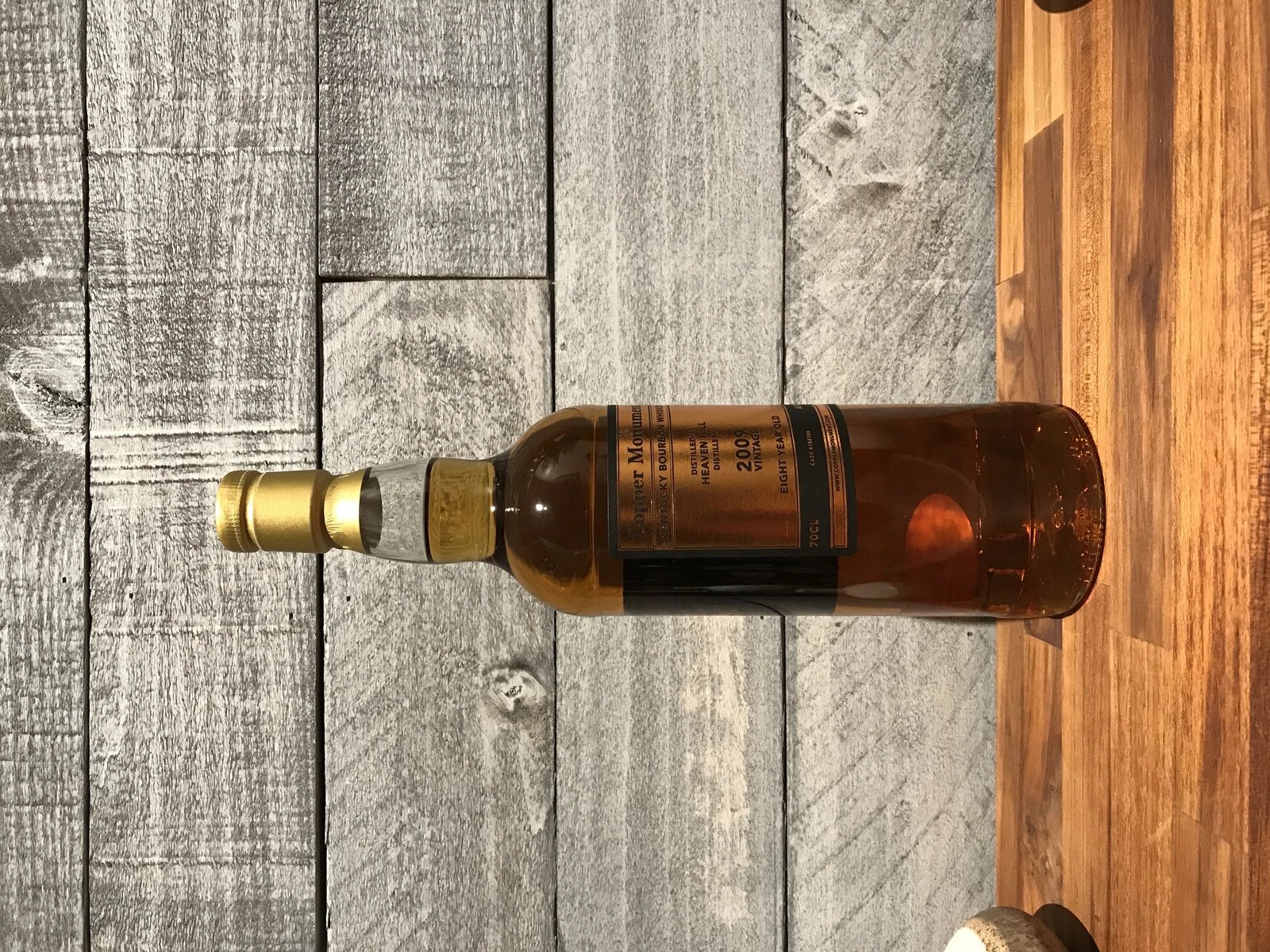 Copper Monument KY Bourbon Distilled at Heaven Hill 8 year old 2009 vintage Cask Strength
