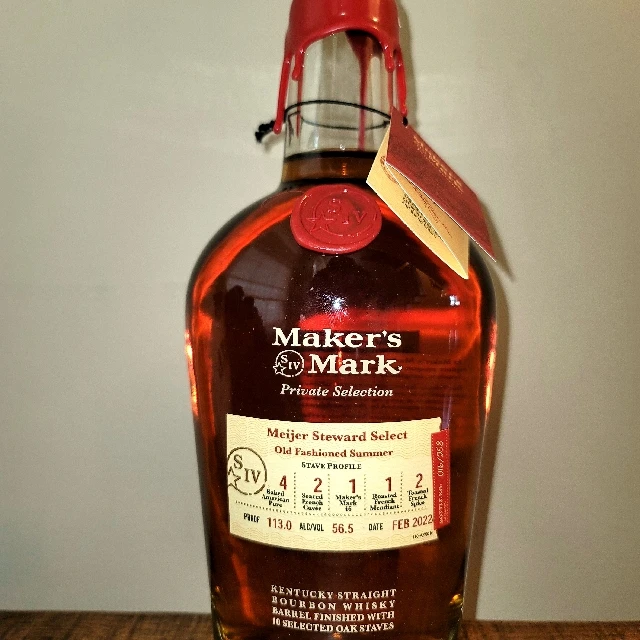 Maker's Mark Private Selection Single Barrel Bourbon, "Old Fashioned Summer", Meijer Steward Select Barrel Pick, February 2022