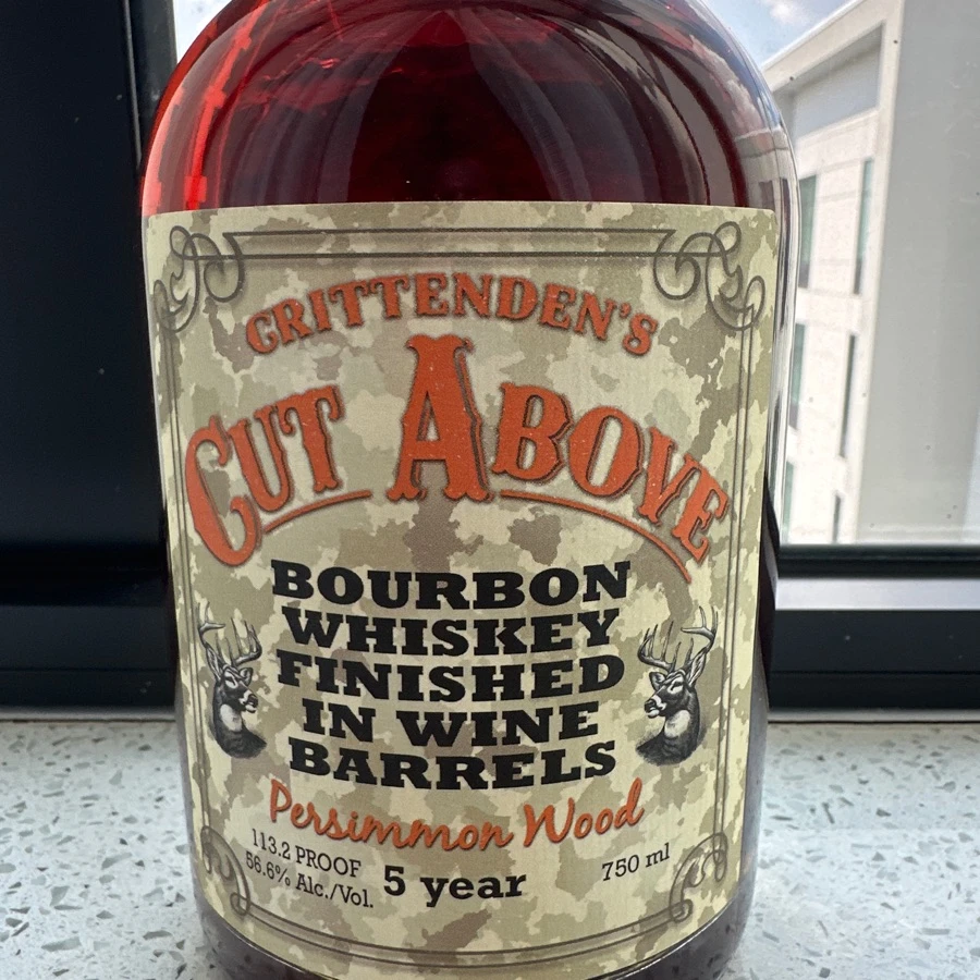 Crittenden's Cut Above finished in wine barrels (Persimmon wood)