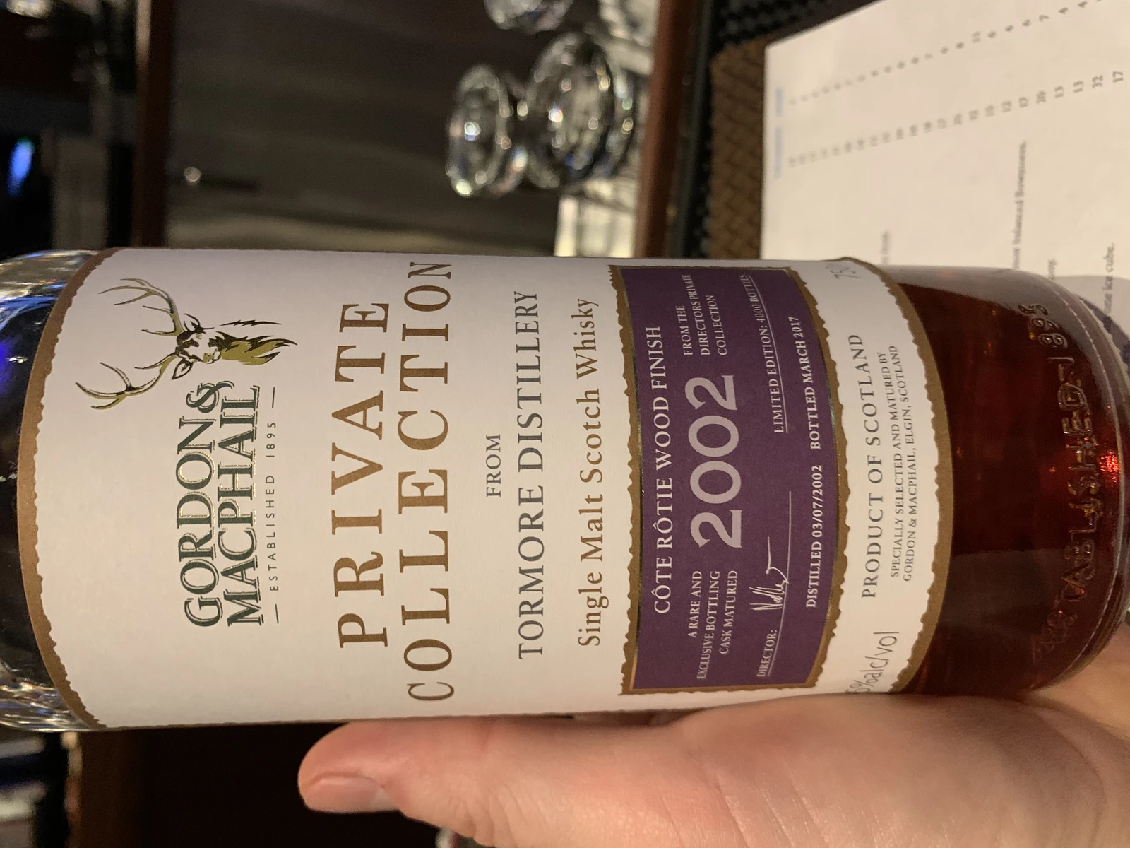 Tormore 2002 Côte Rôtie Wood Finish Private Collection (Gordon & MacPhail)