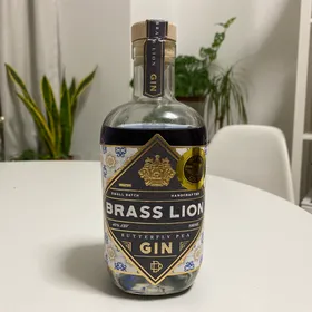 Brass Lion Butterfly Pea Gin