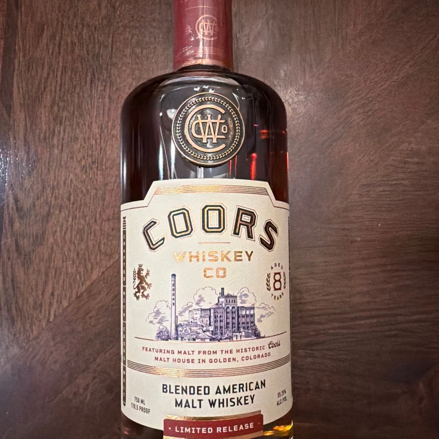 Coors Whiskey Co blended American Whiskey aged 8 years