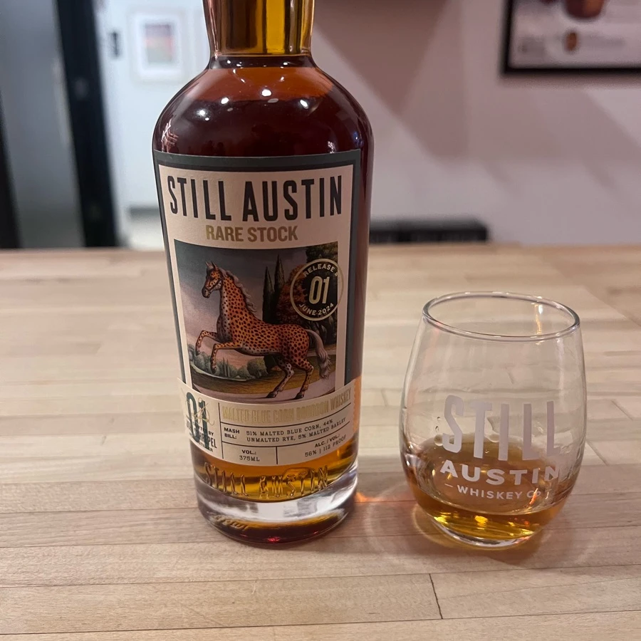 Still Austin Rare Stock Malted Blue Corn Bourbon Whiskey (Release 01 June 2024)