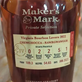 makers mark private selection  chewchocca