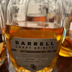 Barrell Craft Spirits Canadian Whiskey finished in Oloroso Sherry and XO Armagnac casks