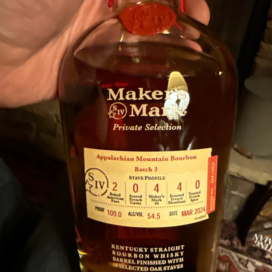 Maker's Mark Private Selection Appalachian Mountain Bourbon Batch 3