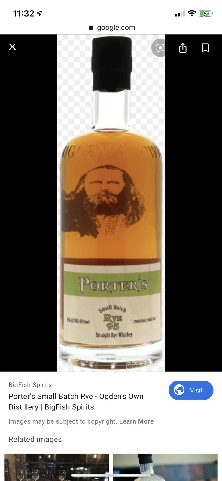 Ogden's Own Porter's Small Batch Rye 95