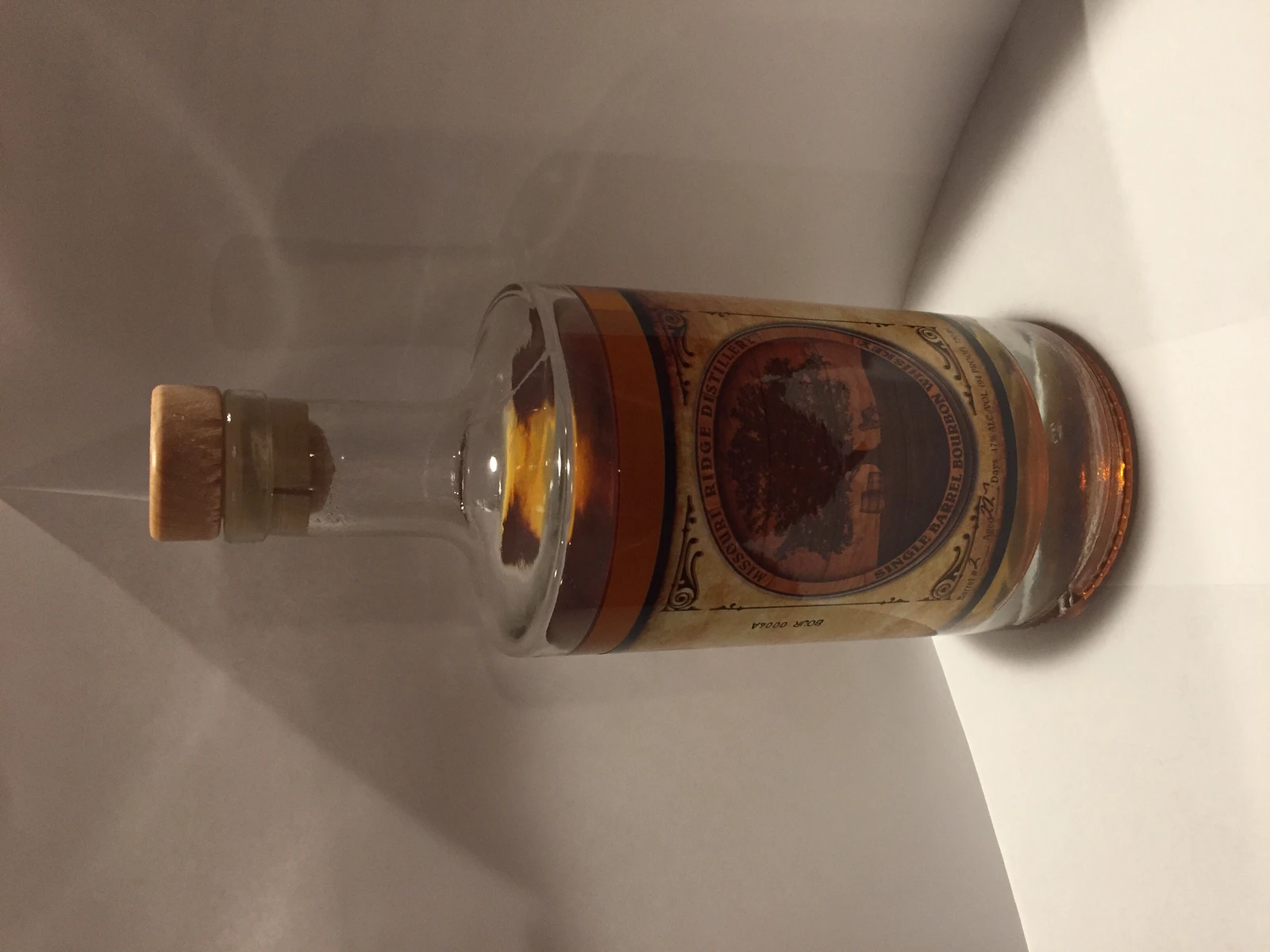Missouri Ridge Distillery Single Barrel Bourbon Whiskey