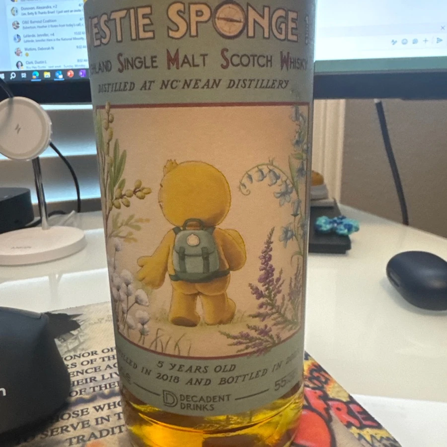 Westie Sponge - Highland Single Malt Scotch Whisky - Distilled at Nc'Nean Distillery