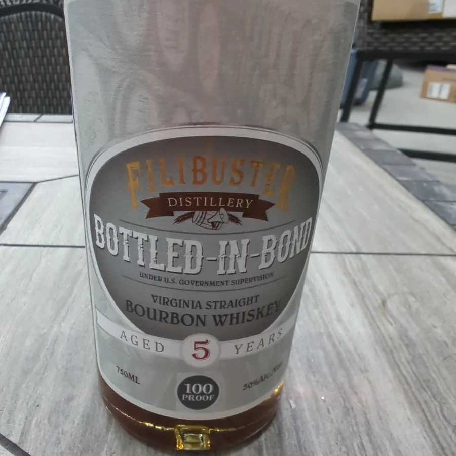 Filibuster Bottled in Bond Virginia Straight Bourbon Whiskey