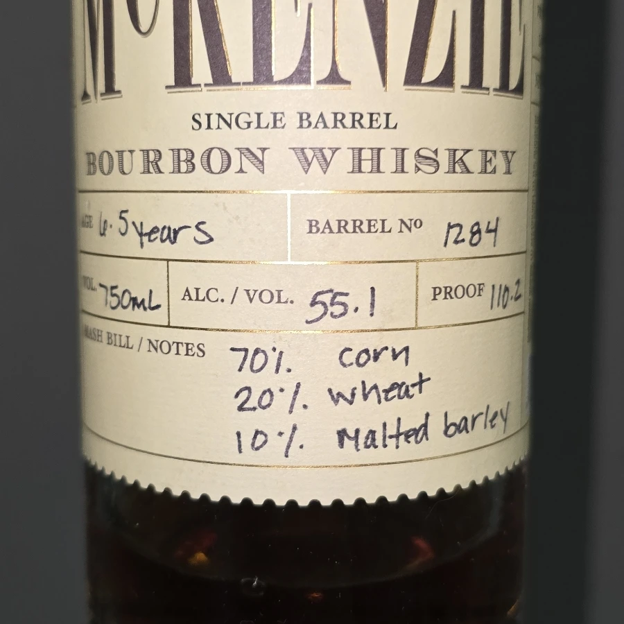McKenzie Single Barrel (K&L barrel 1284)